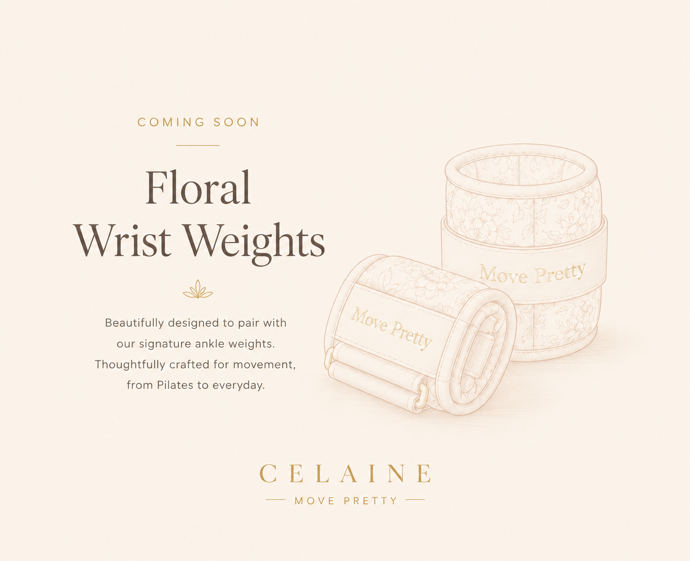 Celaine Floral Wrist Weights